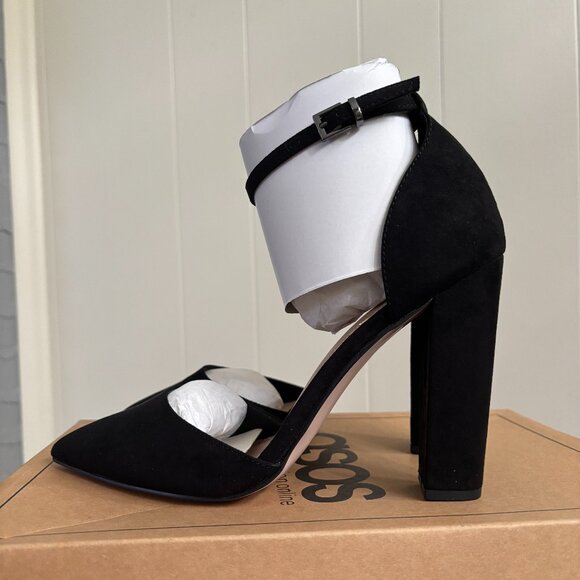 ASOS 'Penalty 'Pointed High Heels Black NIB Size 8 - Picture 1 of 9
